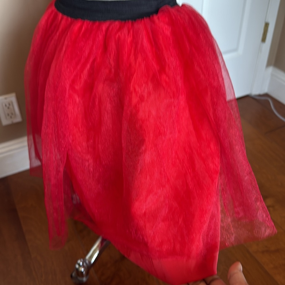 Halloween Costume Red Tulle Tutu Skirt with lights and tail one size - Picture 14 of 17